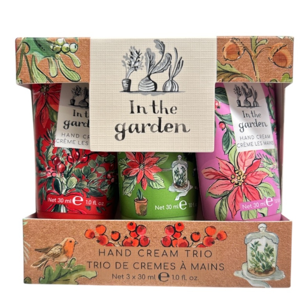 Heathcote & Ivory In The Garden Hand Cream Trio Holiday  3 x 30ml New Product